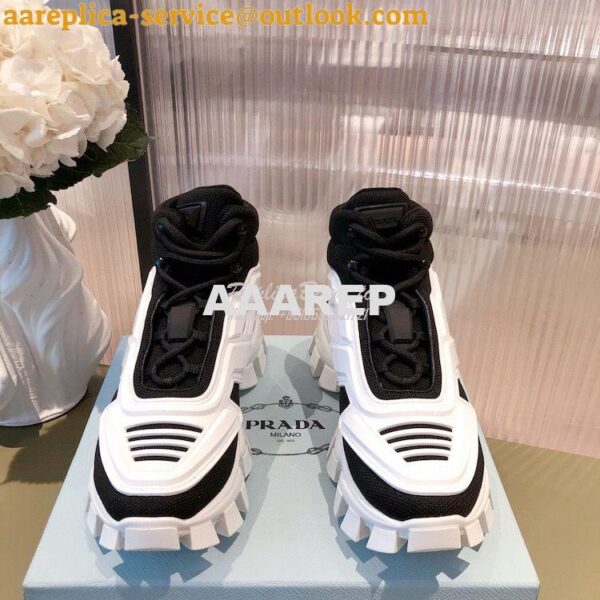 Replica Prada Cloudbust Thunder Sneakers Men/ Female 2TG180 White blac 4