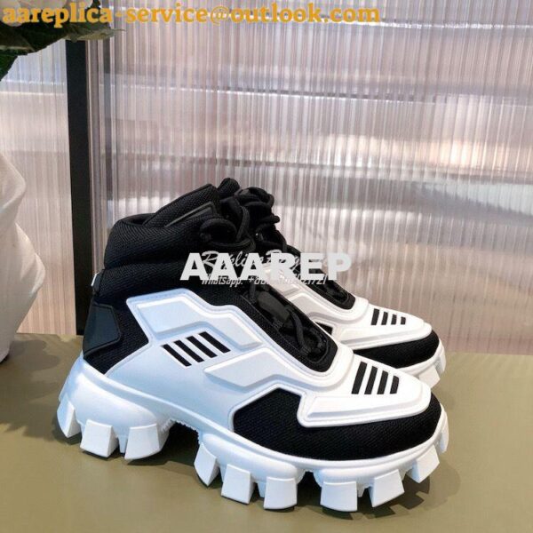 Replica Prada Cloudbust Thunder Sneakers Men/ Female 2TG180 White blac 3