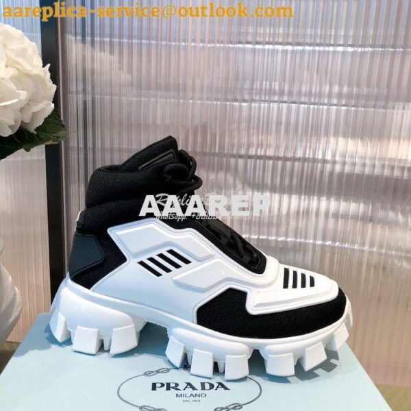 Replica Prada Cloudbust Thunder Sneakers Men/ Female 2TG180 White blac 6