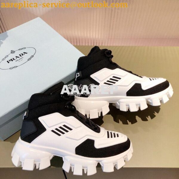 Replica Prada Cloudbust Thunder Sneakers Men/ Female 2TG180 White blac 5