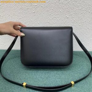 Replica Celine Classic Box Medium Bag In Black Box Calfskin