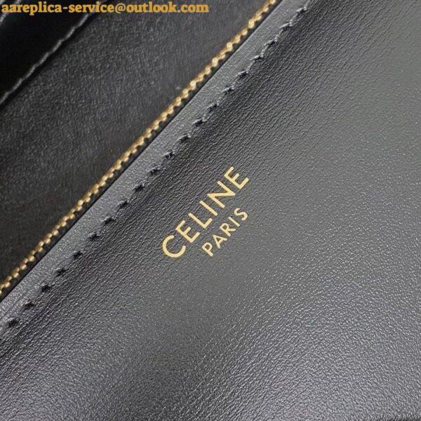 Replica Celine Classic Box Medium Bag In Black Box Calfskin 12