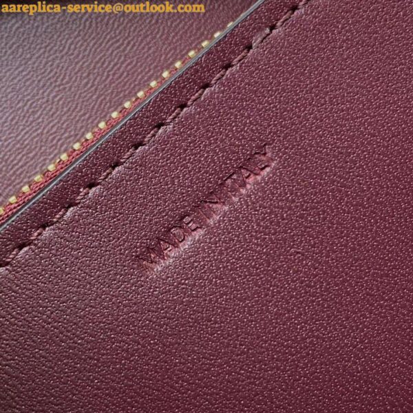 Replica Celine Classic Box Medium Bag In Bordeaux Box Calfskin 8