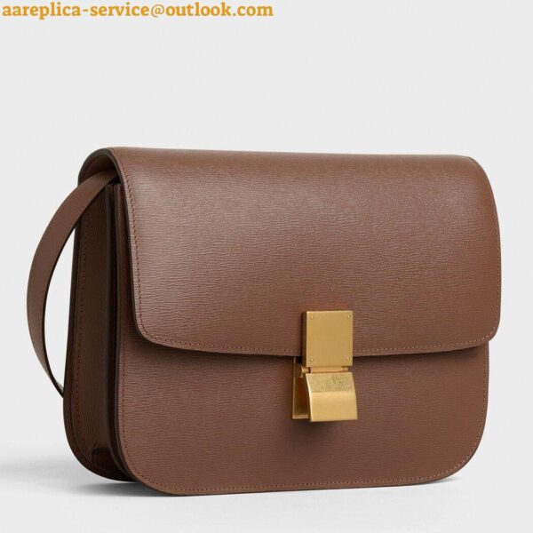 Replica Celine Classic Box Medium Bag In Camel Box Calfskin 3