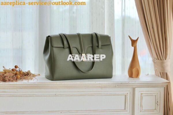 Replica Celine Large Soft 16 Bag In Smooth Calfskin 194043 Green