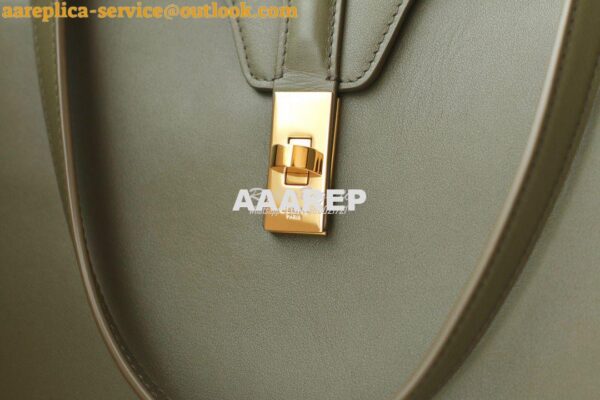 Replica Celine Large Soft 16 Bag In Smooth Calfskin 194043 Green 7