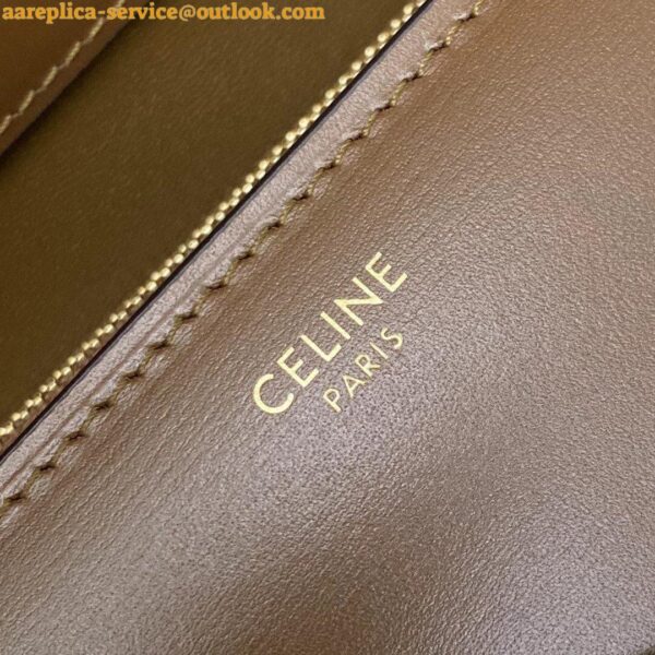 Replica Celine Classic Box Medium Bag In Camel Liege Calfskin 10