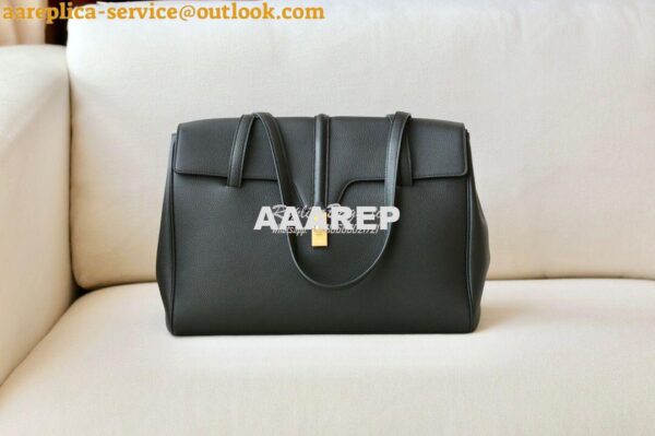 Replica Celine Large Soft 16 Bag In Supple Grained Calfskin 194043 Bla 3