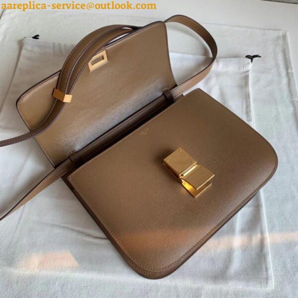 Replica Celine Classic Box Medium Bag In Camel Liege Calfskin 19