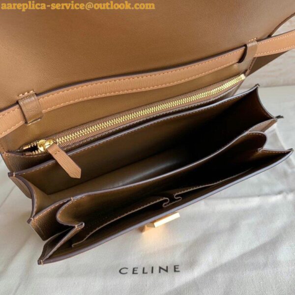 Replica Celine Classic Box Medium Bag In Camel Liege Calfskin 21