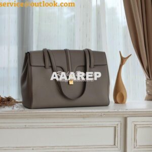 Replica Celine Large Soft 16 Bag In Supple Grained Calfskin 194043 Gre