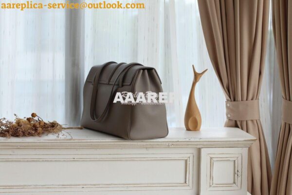 Replica Celine Large Soft 16 Bag In Supple Grained Calfskin 194043 Gre 2