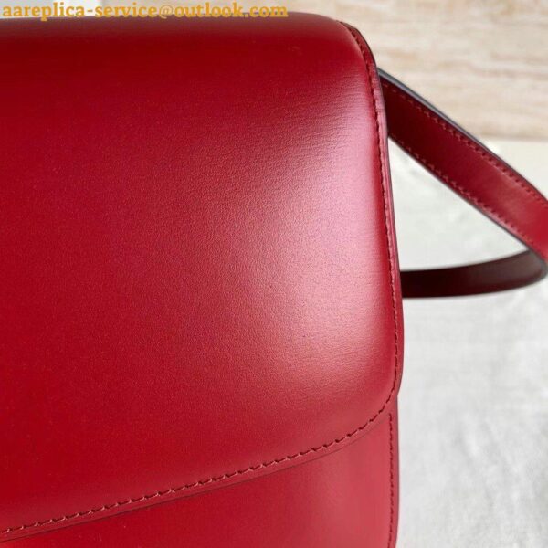 Replica Celine Classic Box Medium Bag In Red Box Calfskin 5