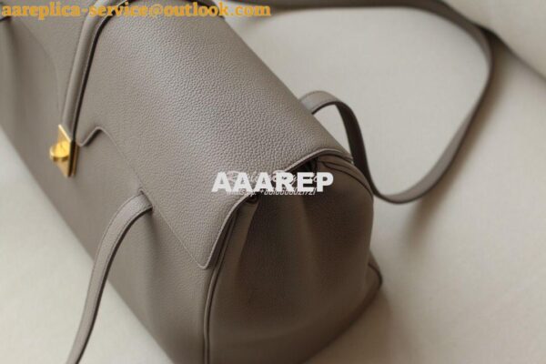 Replica Celine Large Soft 16 Bag In Supple Grained Calfskin 194043 Gre 8