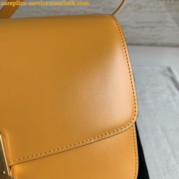 Replica Celine Classic Box Medium Bag In Yellow Box Calfskin 7