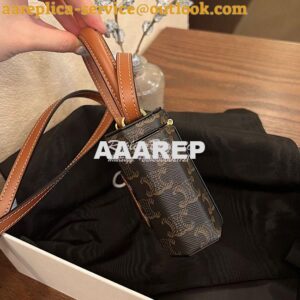 Replica Celine Lock Bag Cuir Triomphe In Triomphe Canvas And Calfskin 2