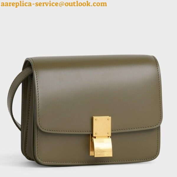 Replica Celine Classic Box Small Bag In Army Green Box Calfskin 3