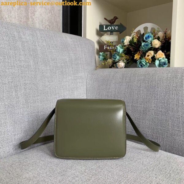 Replica Celine Classic Box Small Bag In Army Green Box Calfskin 6