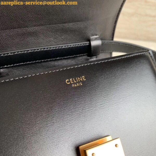 Replica Celine Classic Box Small Bag In Black Box Calfskin 5