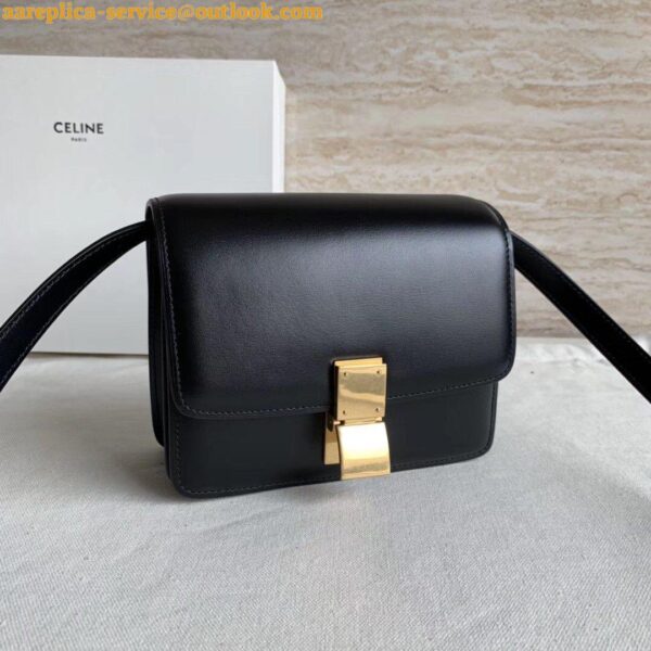 Replica Celine Classic Box Small Bag In Black Box Calfskin 8