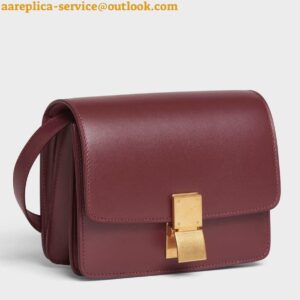 Replica Celine Classic Box Small Bag In Bordeaux Box Calfskin