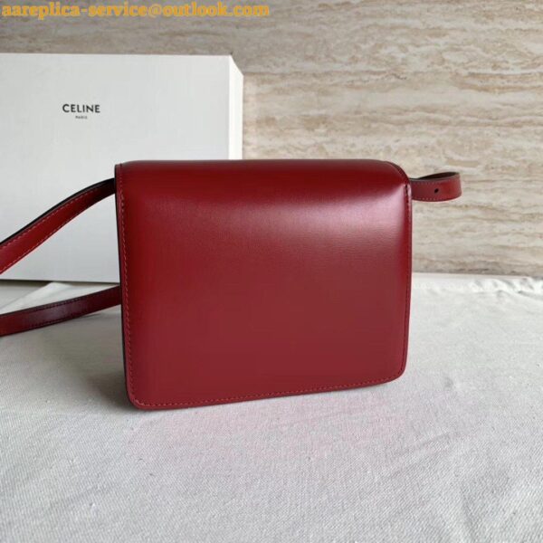 Replica Celine Classic Box Small Bag In Red Box Calfskin 7