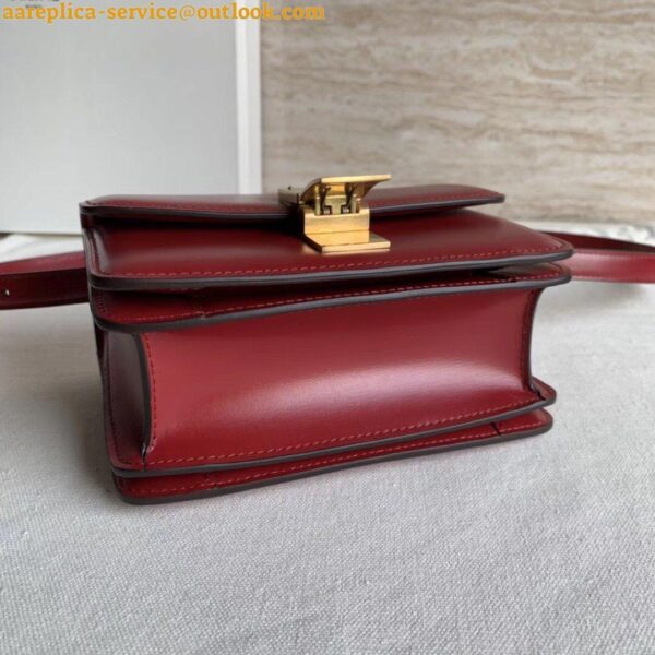 Replica Celine Classic Box Small Bag In Red Box Calfskin 9