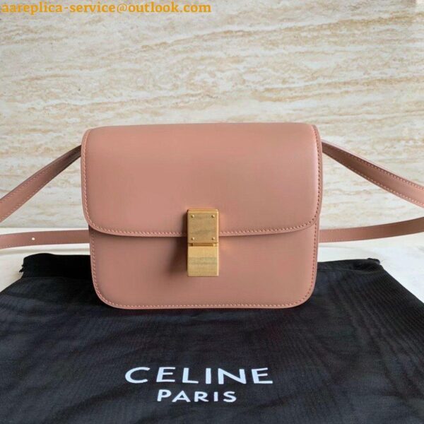 Replica Celine Classic Box Teen Bag In Antique Rose Box Calfskin 10