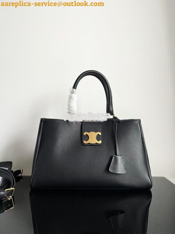 Replica Celine Medium Appoline Bag In Supple Calfskin 114963 Black