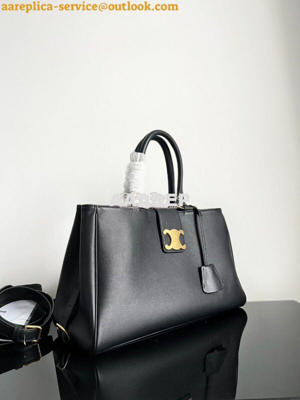 Replica Celine Medium Appoline Bag In Supple Calfskin 114963 Black 2