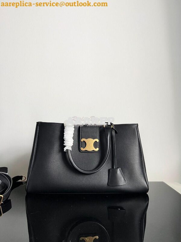 Replica Celine Medium Appoline Bag In Supple Calfskin 114963 Black 3