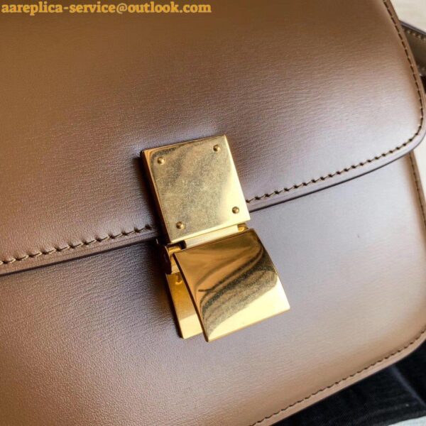 Replica Celine Classic Box Teen Bag In Camel Box Calfskin 8