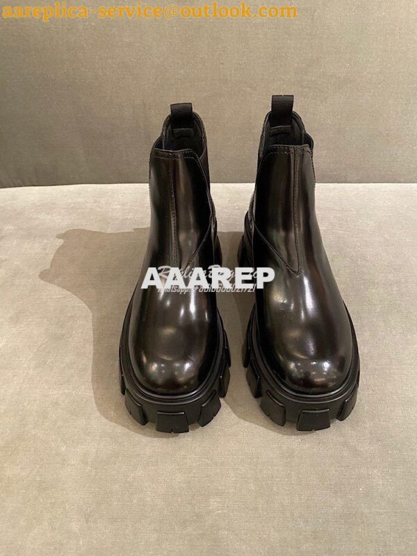 Replica Prada Monolith Brushed Leather Booties 1T725L 2