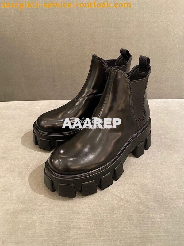 Replica Prada Monolith Brushed Leather Booties 1T725L 5