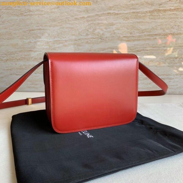 Replica Celine Classic Box Teen Bag In Red Box Calfskin 8