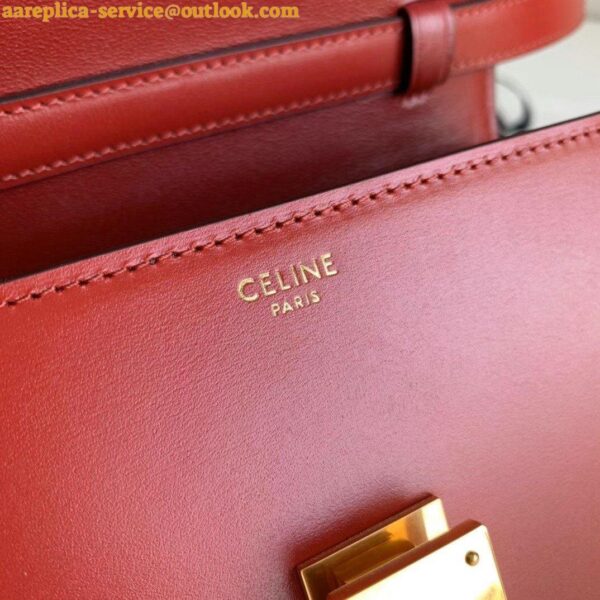 Replica Celine Classic Box Teen Bag In Red Box Calfskin 9