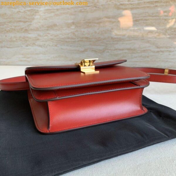 Replica Celine Classic Box Teen Bag In Red Box Calfskin 11