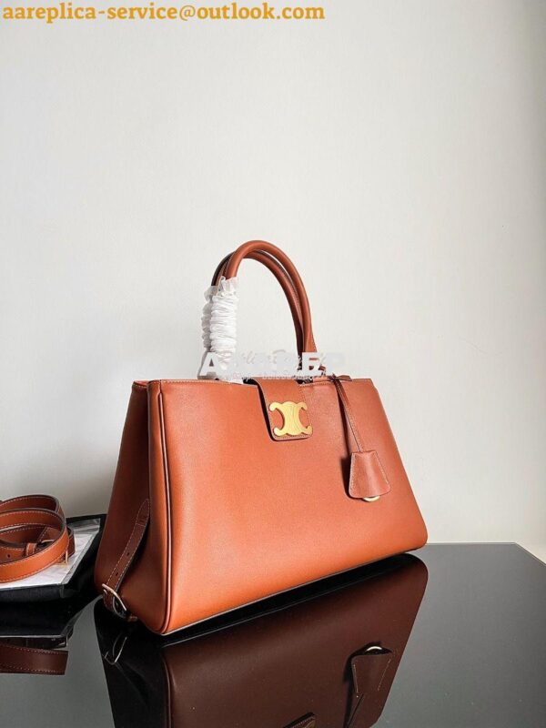 Replica Celine Medium Appoline Bag In Supple Calfskin 114963 Tan 2