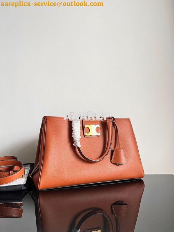 Replica Celine Medium Appoline Bag In Supple Calfskin 114963 Tan 4