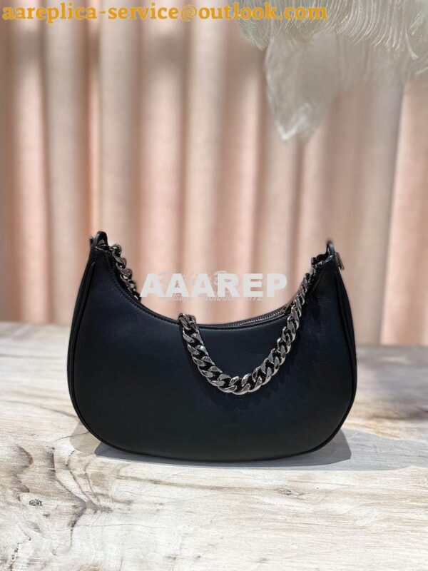 Replica Celine Medium Ava Chain In Smooth Calfskin 199583 All Black 3