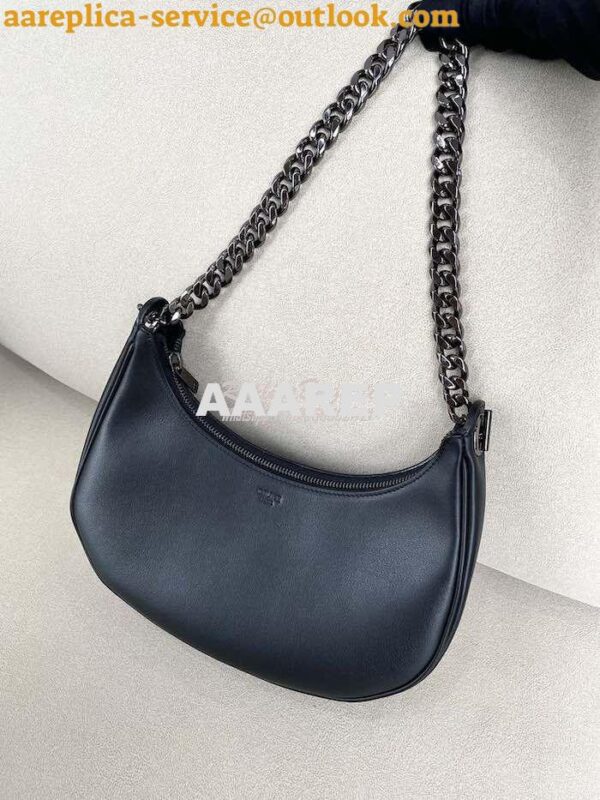 Replica Celine Medium Ava Chain In Smooth Calfskin 199583 All Black 4