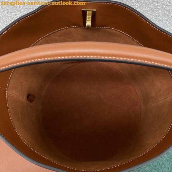 Replica Celine Bucket 16 Bag In Brown Smooth Calfskin 10