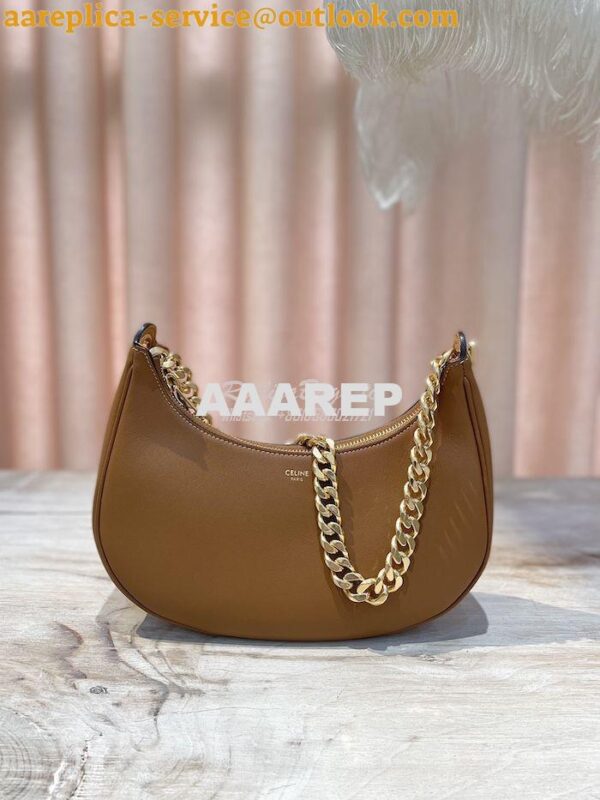 Replica Celine Medium Ava Chain In Smooth Calfskin 199583 Tan