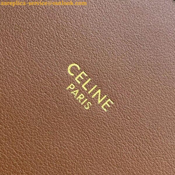 Replica Celine Bucket 16 Bag In Brown Smooth Calfskin 12