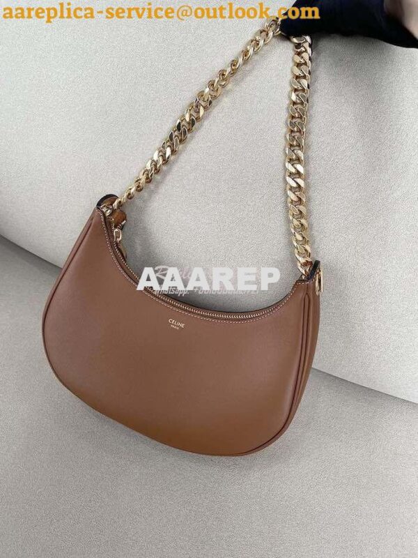 Replica Celine Medium Ava Chain In Smooth Calfskin 199583 Tan 4