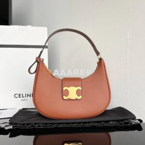 Replica Celine Medium Ava Triomphe Bag In Smooth Calfskin 114493 Tan