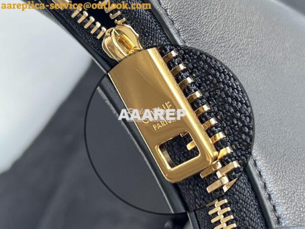 Replica Celine Medium Ava Triomphe Bag In Smooth Calfskin 114493 Black 10