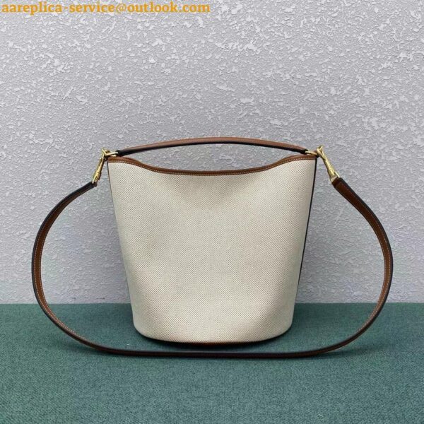 Replica Celine Bucket 16 Bag In Textile and Calfskin 6