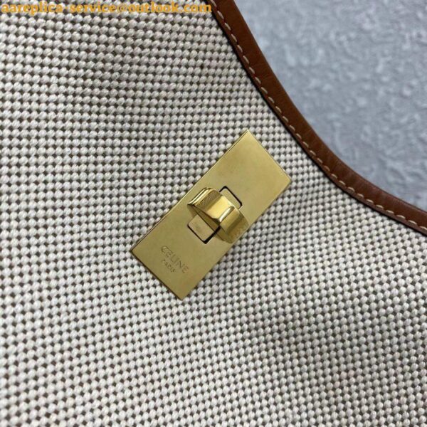 Replica Celine Bucket 16 Bag In Textile and Calfskin 7