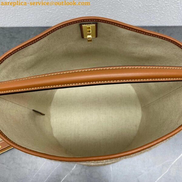 Replica Celine Bucket 16 Bag In Textile with Celine Logo 10